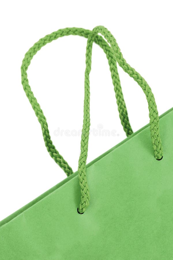 Green shopping bag with white background. Green shopping bag with white background