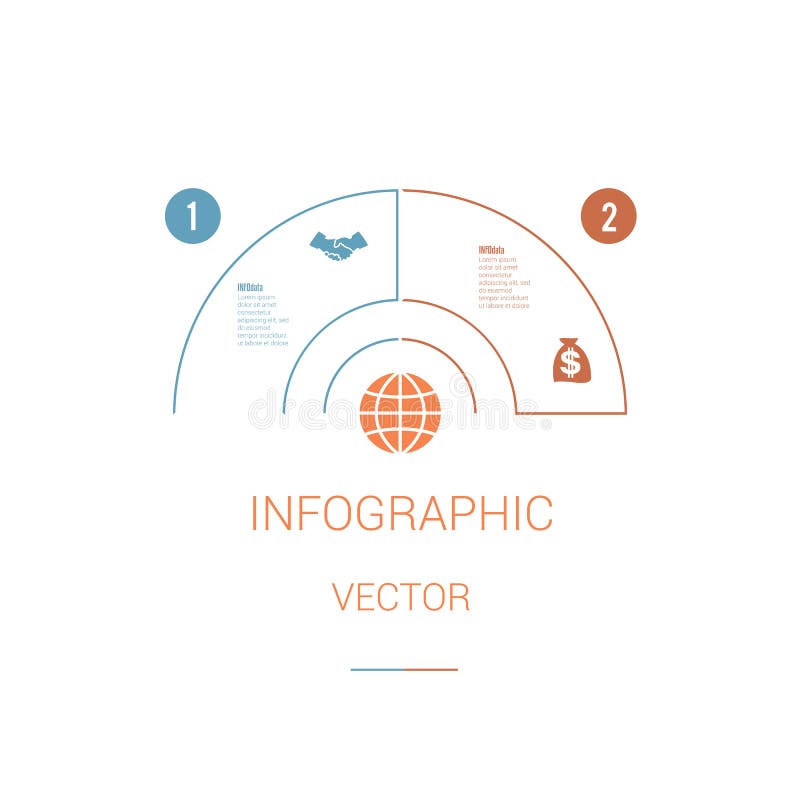 Полуокружность долевой диограммы шаблона Infographic красочная с текстом ar иллюстрация штока Полуокружность долевой диограммы шаблона Infographic красочная с текстом ar иллюстрация штока