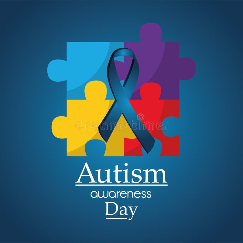 Помощь плаката дня осведомленности аутизма медицинская