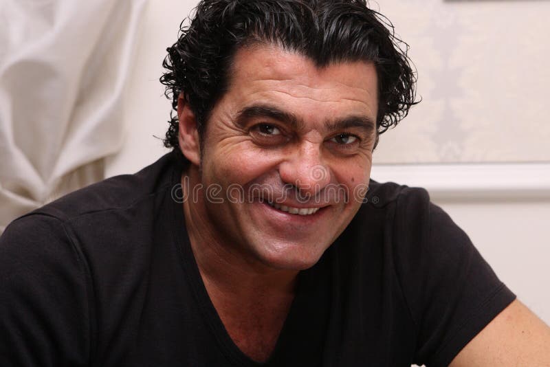 Портрет известного лыжника Alberto Tomba стоковые изображения rf Портрет известного лыжника Alberto Tomba стоковые изображения rf