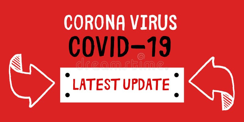 Последний релиз Corona virus covid-19 на красном фоне стоковое фото