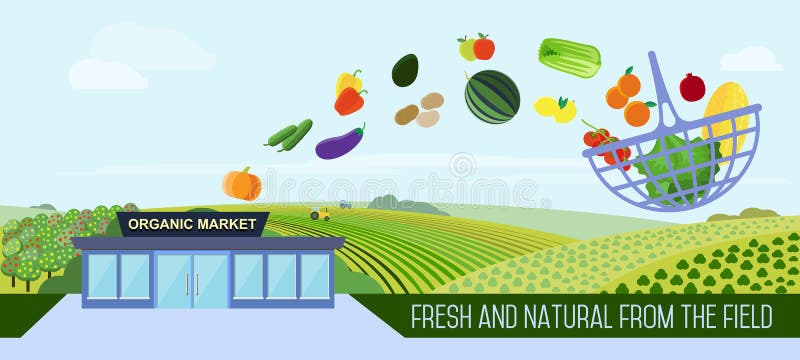 Поставка натуральных продуктов иллюстрация вектора Поставка натуральных продуктов иллюстрация вектора
