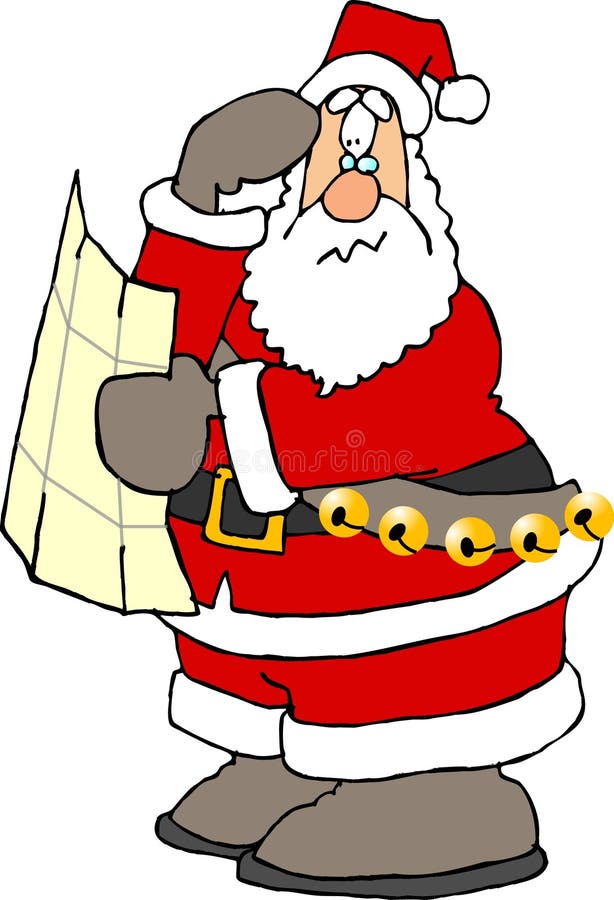 потерянный santa иллюстрация штока потерянный santa иллюстрация штока
