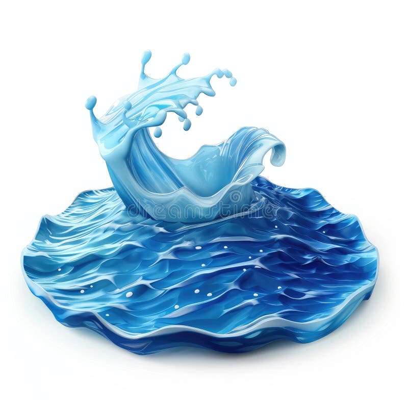 Потрясающий 3D-рендер Ocean Wave иллюстрация штока