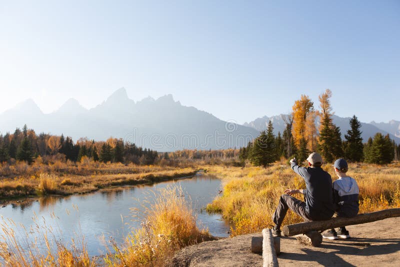 Поход в grand teton стоковое фото rf