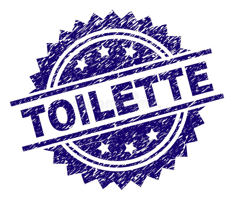 Поцарапанное текстурированное уплотнение печати TOILETTE бесплатная иллюстрация