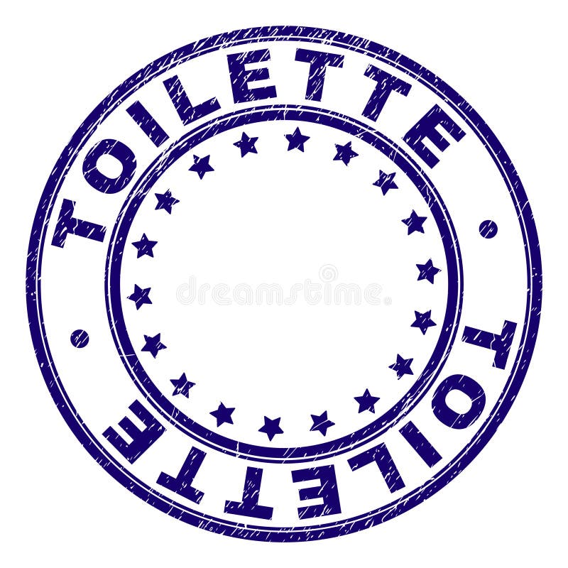 Поцарапанное текстурированное уплотнение печати круга TOILETTE бесплатная иллюстрация