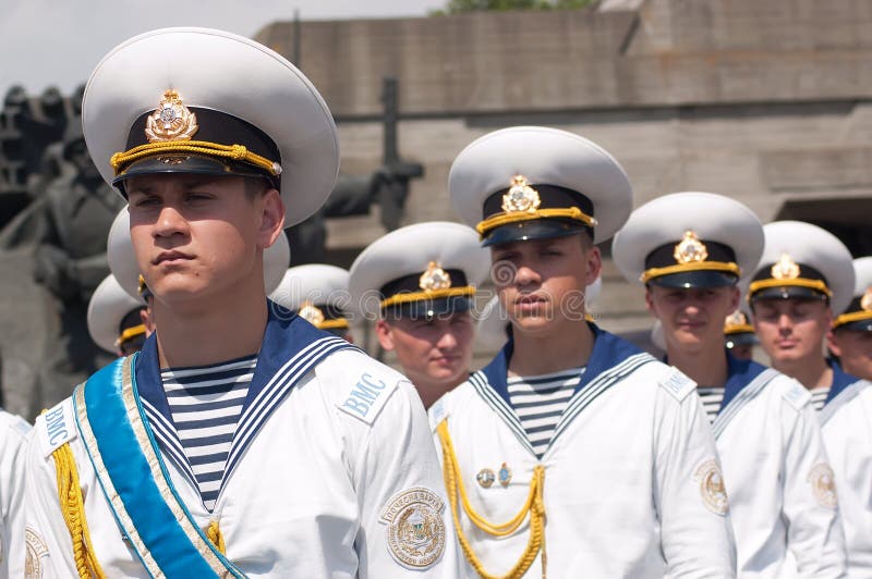 Почетный караул на торжестве дня победы в Kyiv, Украине стоковая фотография Почетный караул на торжестве дня победы в Kyiv, Украине стоковая фотография