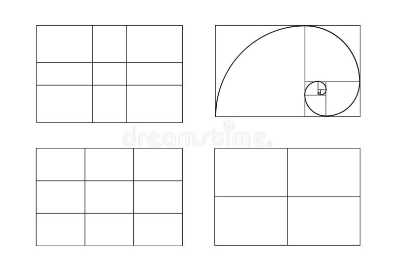 Rules of photo composition. golden ratio, Rule of thirds rule of thumb, vector illustration. full hd video format. Rules of photo composition. golden ratio, Rule of thirds rule of thumb, vector illustration. full hd video format