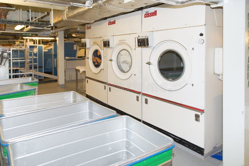 Industrial washing machines inside the laundry of MSC Musica. The MSC Musica is the first Musica-class cruise ship built in 2006 and operated by MSC Cruises. The vessel has a 1,268 passenger cabins which can accommodate 2,536 passengers double occupancy, served by approximately 990 crew members. Industrial washing machines inside the laundry of MSC Musica. The MSC Musica is the first Musica-class cruise ship built in 2006 and operated by MSC Cruises. The vessel has a 1,268 passenger cabins which can accommodate 2,536 passengers double occupancy, served by approximately 990 crew members.