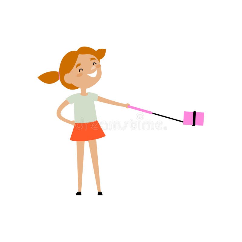 Предназначенная для подростков девушка при смешные ponnytails делая selfie бесплатная иллюстрация Предназначенная для подростков девушка при смешные ponnytails делая selfie бесплатная иллюстрация