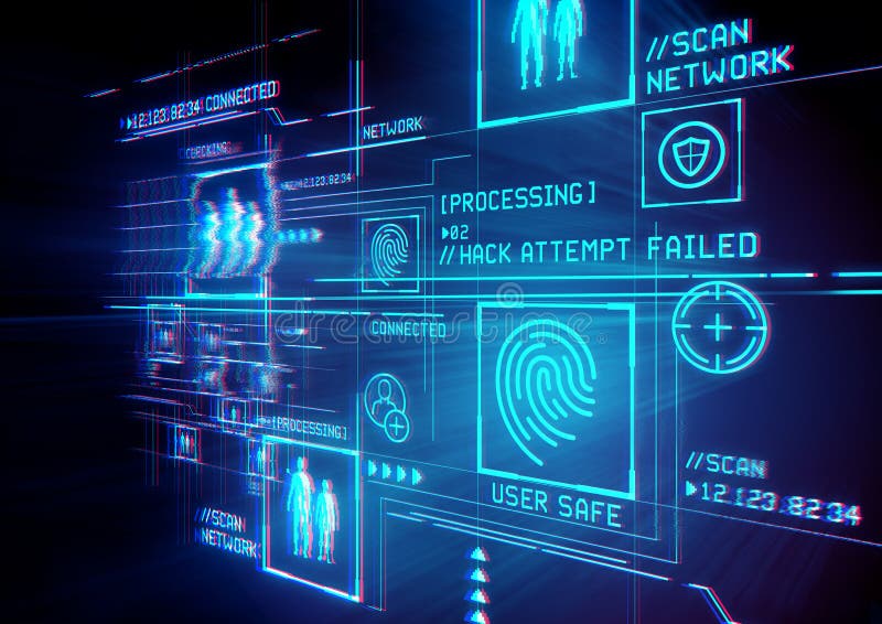 Предохранение от ID безопасностью цифров иллюстрация вектора Предохранение от ID безопасностью цифров иллюстрация вектора