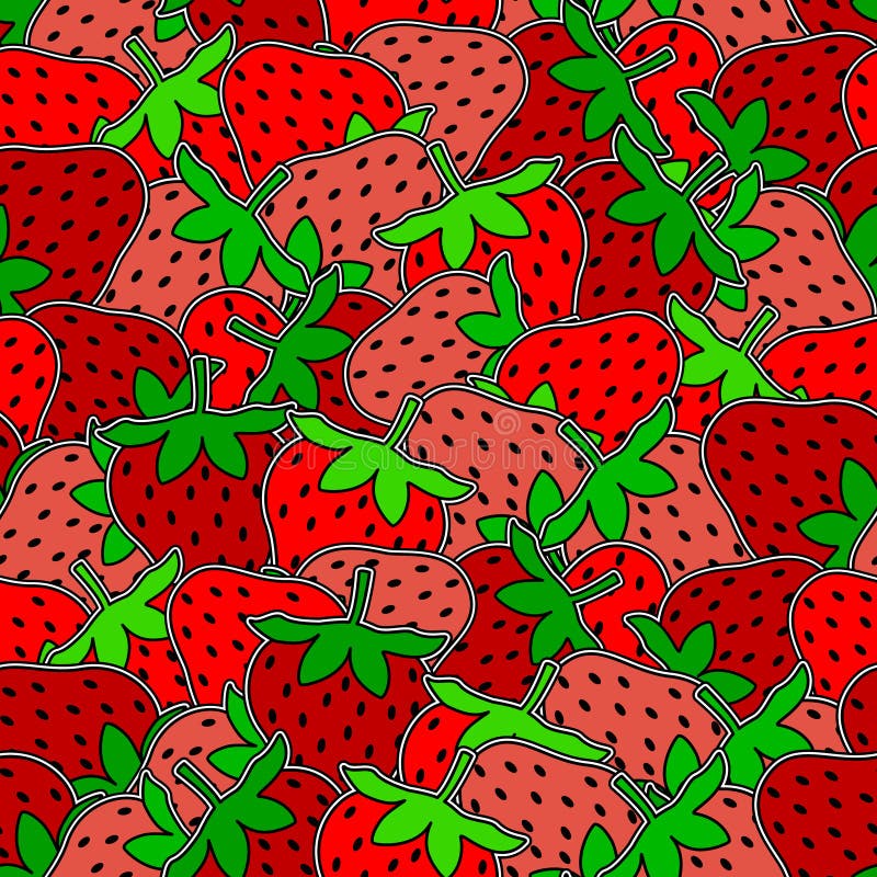 Предпосылка Strawberrys безшовная иллюстрация вектора Предпосылка Strawberrys безшовная иллюстрация вектора