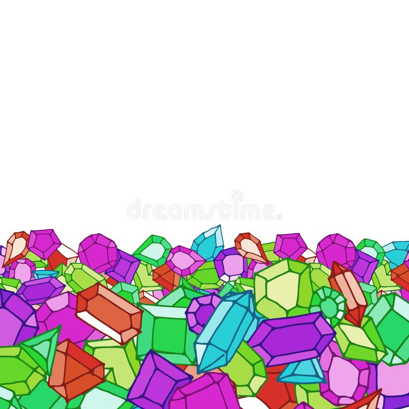 Предпосылка вектора самоцветов doodle шаржа бесплатная иллюстрация