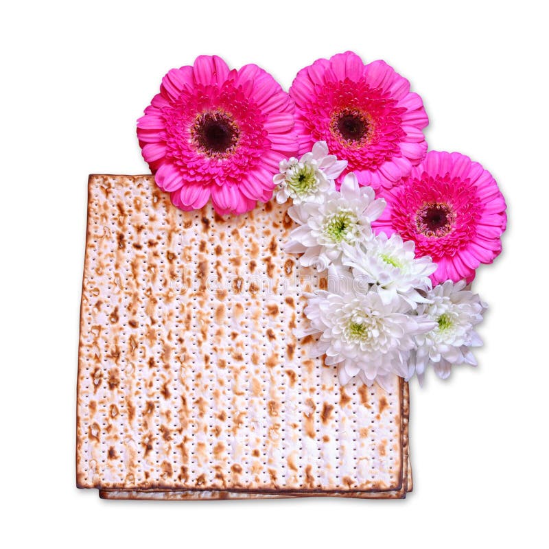 Предпосылка еврейской пасхи matzoh (еврейский хлеб еврейской пасхи) и цветки изолированные на белизне стоковая фотография rf Предпосылка еврейской пасхи matzoh (еврейский хлеб еврейской пасхи) и цветки изолированные на белизне стоковая фотография rf
