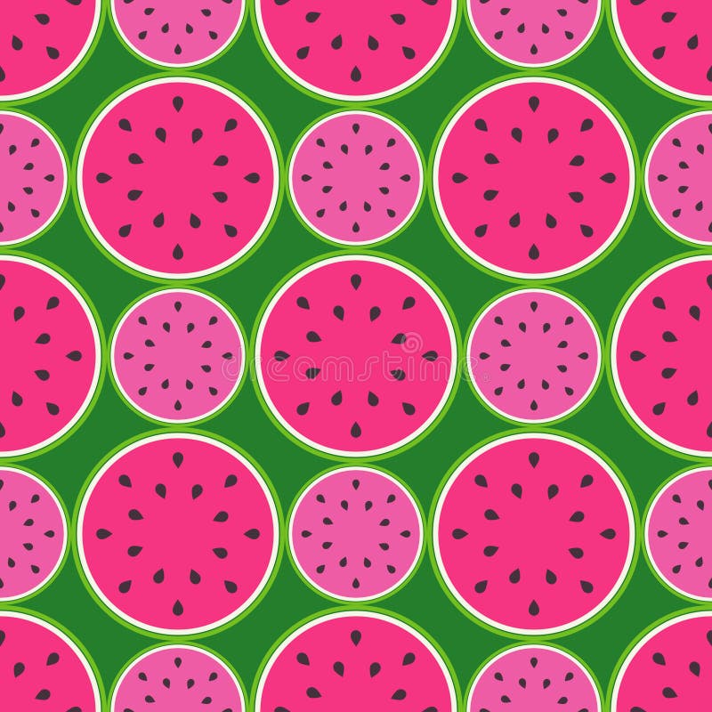 Предпосылка картины куска арбуза безшовная fruits тропическо иллюстрация вектора Предпосылка картины куска арбуза безшовная fruits тропическо иллюстрация вектора