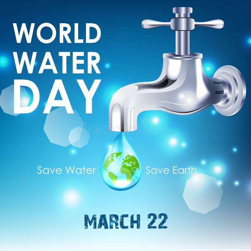 Illustration of Background of World Water Day. Illustration of Background of World Water Day
