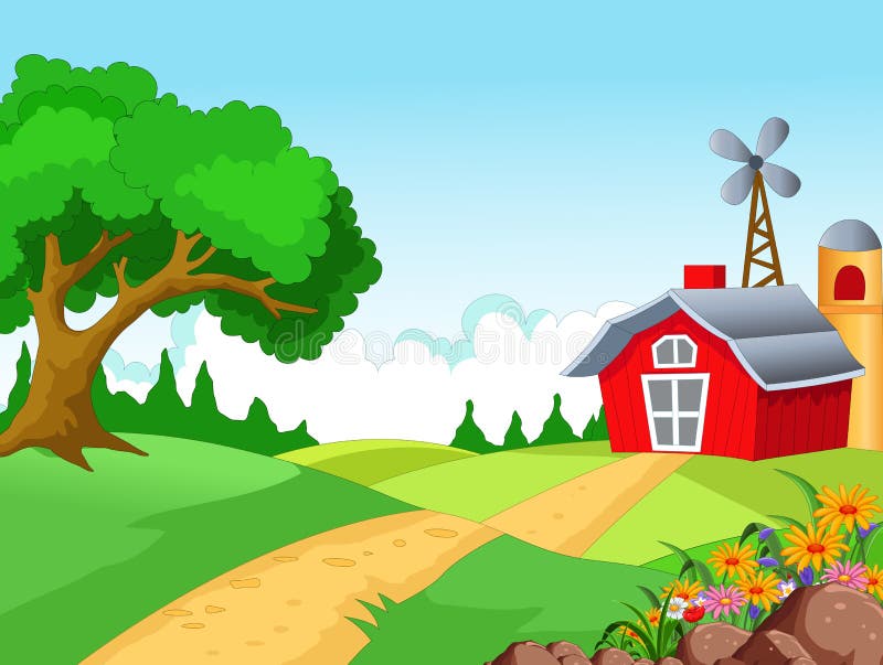 Illustration of Farm background for you design. Illustration of Farm background for you design