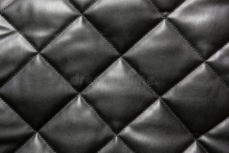 Black quilted leather background or texture. Black quilted leather background or texture