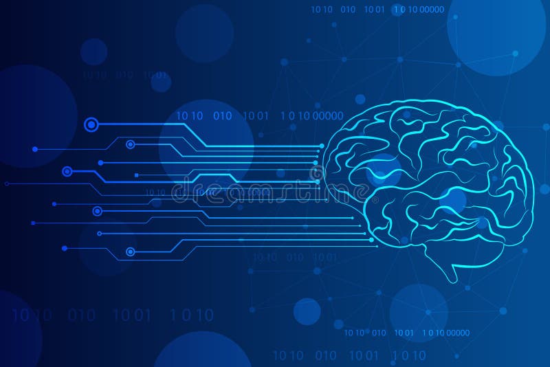 Абстрактный искусственный интеллект Предпосылка сети технологии, творческий мозг r иллюстрация вектора Абстрактный искусственный интеллект Предпосылка сети технологии, творческий мозг r иллюстрация вектора