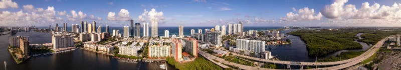 Beautiful aerial panorama of Sunny Isles Beach Florida. Beautiful aerial panorama of Sunny Isles Beach Florida