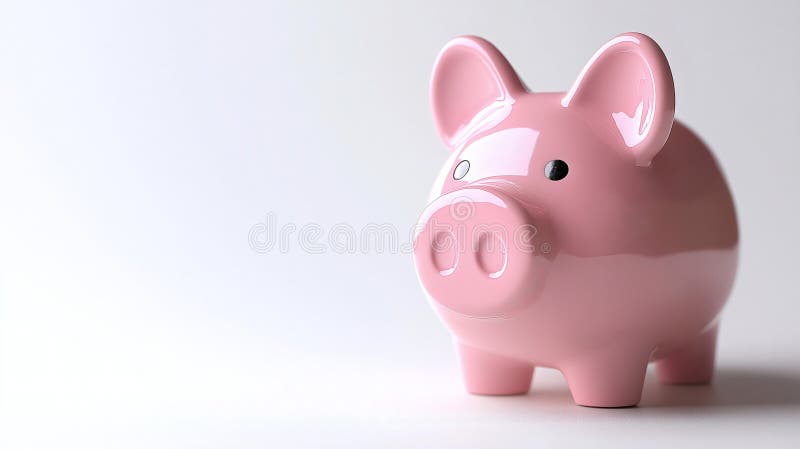 Прекрасный розовый Piggy Bank для сбережений иллюстрация вектора