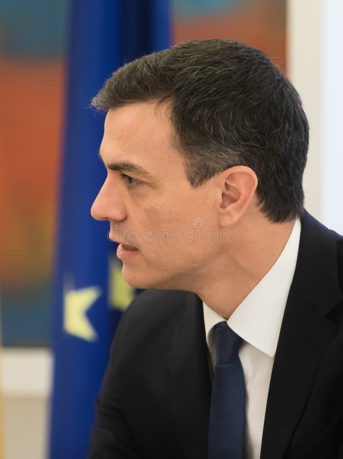 Премьер-министр Испании Педра Sanchez стоковое фото rf Премьер-министр Испании Педра Sanchez стоковое фото rf