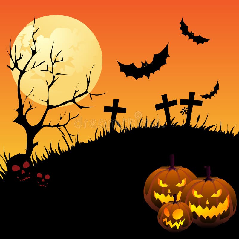 примечания лунного света halloween летучей мыши предпосылки бесплатная иллюстрация