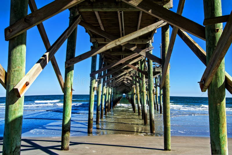 Пристань океана Myrtle Beach стоковое изображение Пристань океана Myrtle Beach стоковое изображение