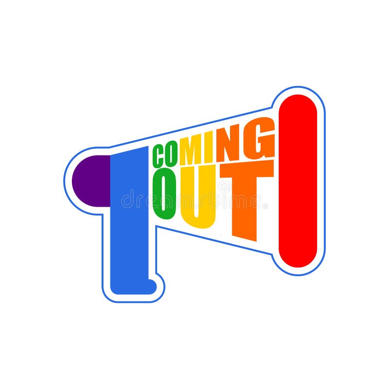 Приходить вне сообщение знака LGBT Netw social значка мегафона радуги бесплатная иллюстрация Приходить вне сообщение знака LGBT Netw social значка мегафона радуги бесплатная иллюстрация