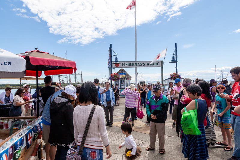 Причал рыболова на деревне Steveston в Ричмонде, ДО РОЖДЕСТВА ХРИСТОВА стоковая фотография Причал рыболова на деревне Steveston в Ричмонде, ДО РОЖДЕСТВА ХРИСТОВА стоковая фотография