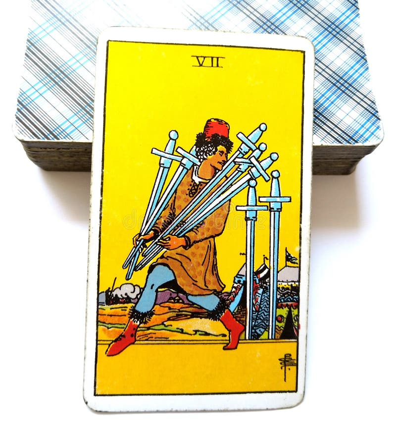 7 7 причины логики карточки Tarot шпаг впереди черчения гибкости приспособляемостьи отряда & стратегий планирования стоковая фотография 7 7 причины логики карточки Tarot шпаг впереди черчения гибкости приспособляемостьи отряда & стратегий планирования стоковая фотография