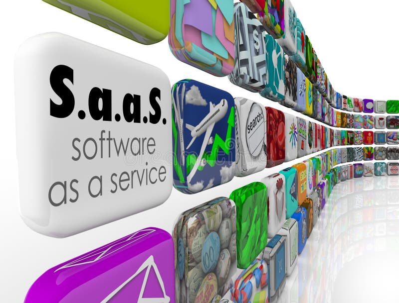 Програмное обеспечение SaaS как сервисная программа App кроет применение черепицей лицензии иллюстрация вектора Програмное обеспечение SaaS как сервисная программа App кроет применение черепицей лицензии иллюстрация вектора