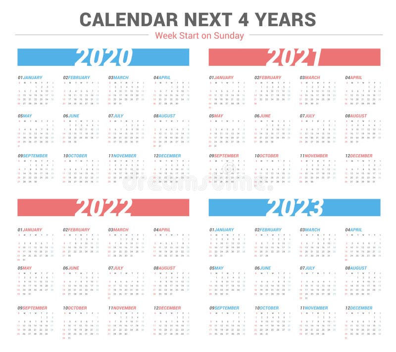 Простой календарь 2023 год иллюстрация вектора. иллюстрации