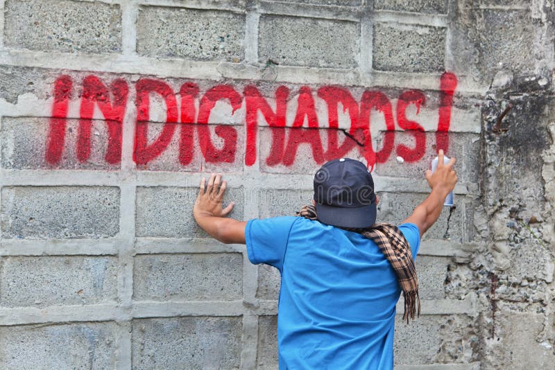 протестующий indignados надписи на стенах стоковое фото протестующий indignados надписи на стенах стоковое фото