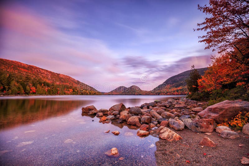 Пруд Джордана в национальном парке Acadia стоковые фото