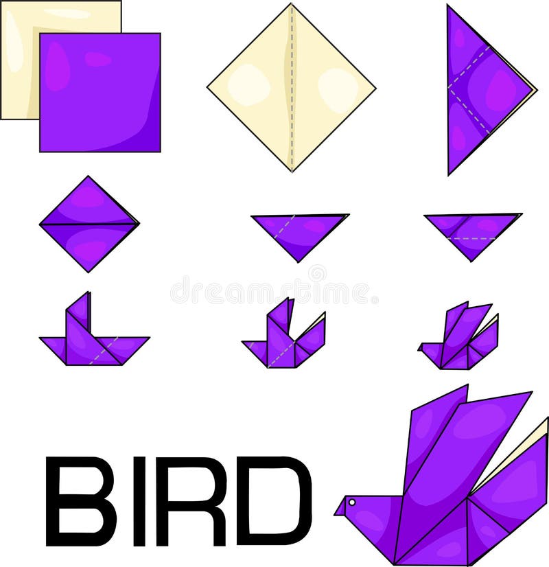 Птица Origami иллюстрация вектора Птица Origami иллюстрация вектора