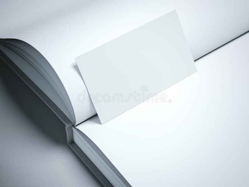 Пустая визитная карточка на пустой книге перевод 3d бесплатная иллюстрация
