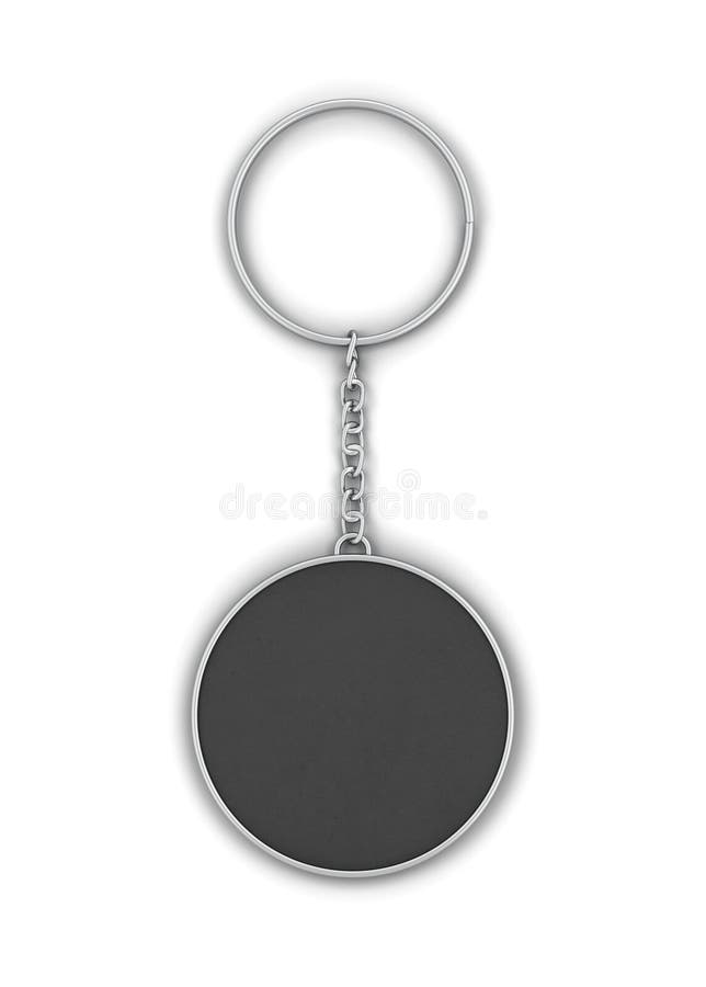 Пустой металлический модель-макет keychain иллюстрация вектора Пустой металлический модель-макет keychain иллюстрация вектора