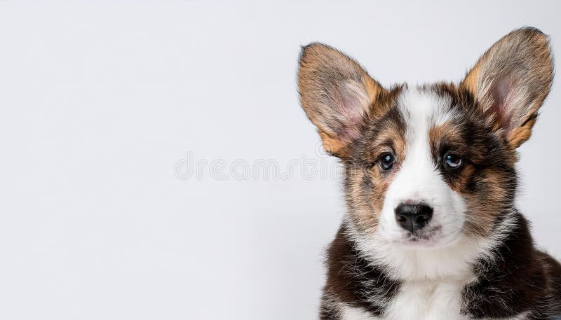 Путешественники из Welsh Corgi Cardigan замирают в пасторальной обстановке, настраивая свои игривые энергии, контрастируя с безмят иллюстрация штока