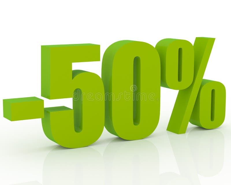 Olive green 3D signs showing 50% discount and clearance. Olive green 3D signs showing 50% discount and clearance.