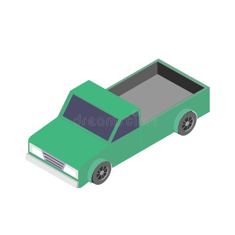 Равновеликий значок автомобиля иллюстрация вектора 3d грузового пикапа изолированная на белой предпосылке бесплатная иллюстрация Равновеликий значок автомобиля иллюстрация вектора 3d грузового пикапа изолированная на белой предпосылке бесплатная иллюстрация