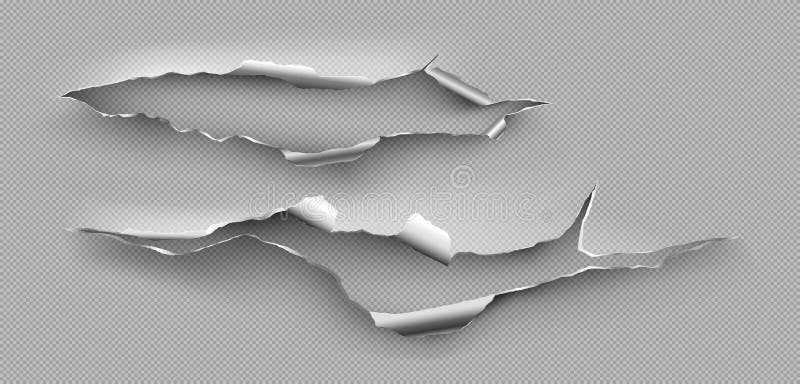 Torn hole, ragged crack in steel sheet. Vector realistic mockup of ripped edges of metal break isolated on transparent background. Damaged metallic page from cut or explosion. Torn hole, ragged crack in steel sheet. Vector realistic mockup of ripped edges of metal break isolated on transparent background. Damaged metallic page from cut or explosion