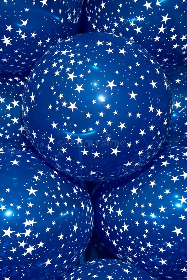 раздувает голубые звезды белые Стоковое Фото изображение