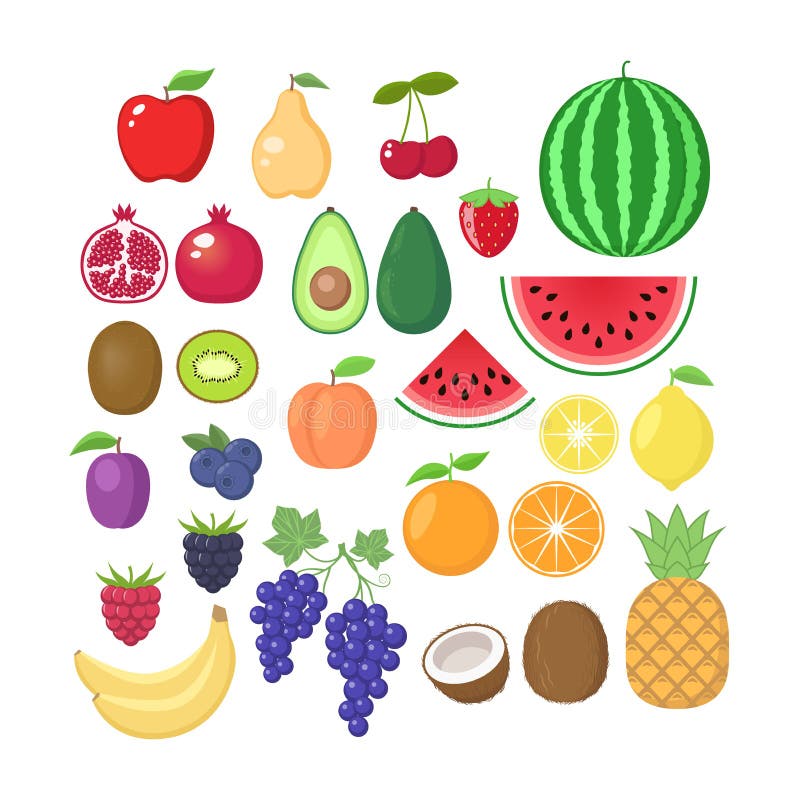 Различное собрание плодоовощ Вектор приносить установленными шаржами Clipart плодоовощ бесплатная иллюстрация Различное собрание плодоовощ Вектор приносить установленными шаржами Clipart плодоовощ бесплатная иллюстрация