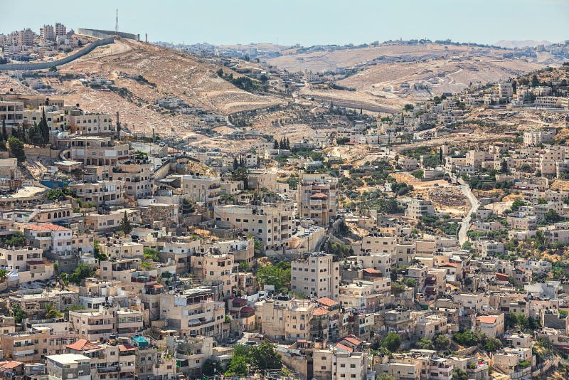 Район Silwan в Иерусалиме, Израиле стоковые фотографии rf Район Silwan в Иерусалиме, Израиле стоковые фотографии rf