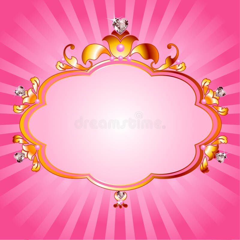 Рамка Princess розовая иллюстрация штока Рамка Princess розовая иллюстрация штока