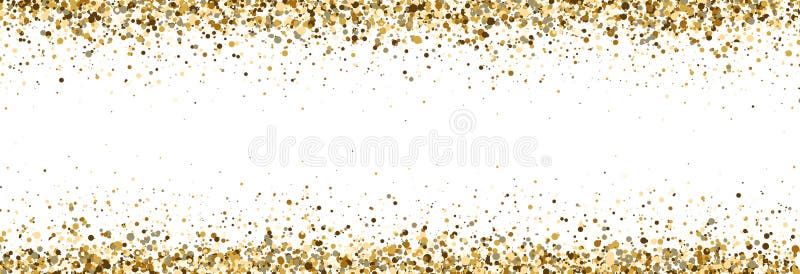 Рамка золота glitter с пространством для текста Роскошное убранство glitter Золотой сверкнает и пыль на белом фоне Яркий иллюстрация штока