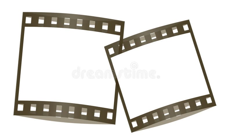 Cute film frames isolated in white background. Cute film frames isolated in white background