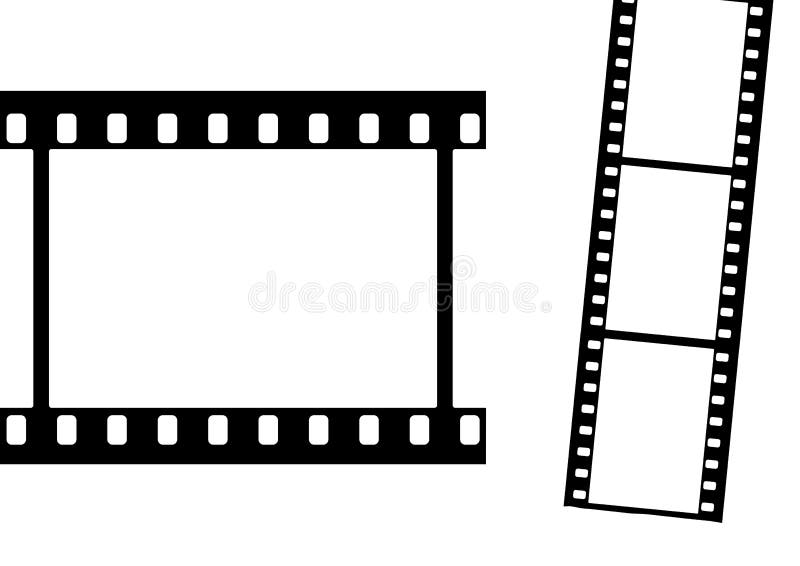 Cute film frames isolated in white background. Cute film frames isolated in white background